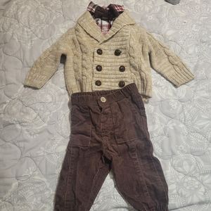 Little Lad 3-6 month 4 piece sweater suit.